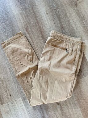 Hurley Men's Beige Elastic Waist Joggers